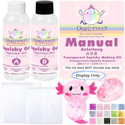 Taba Squishy Making Kit Clear Gel Flex Rubber Crystal Liquid Silicone 6.8oz Pack - color: Clear Gel Pack 6.8oz