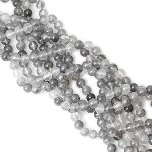 45PCS 8mm Natural Cloud Crystal Gemstone Round Loose Beads Crystal Energy Stone Healing Power for Jewelry Making 1 Strand 15" - color: Cloud Crystal, size: 8mm