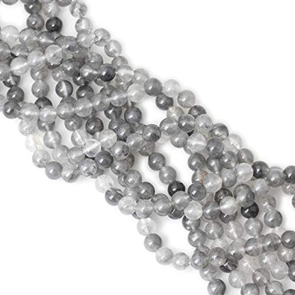 45PCS 8mm Natural Cloud Crystal Gemstone Round Loose Beads Crystal Energy Stone Healing Power for Jewelry Making 1 Strand 15" - color: Cloud Crystal, size: 8mm