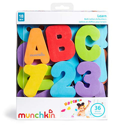 Munchkin® Learn™ Bath Letters and Numbers 36pc Toddler Bath Toy - color: Mulit-color, size: 36 Count (Pack of 1)