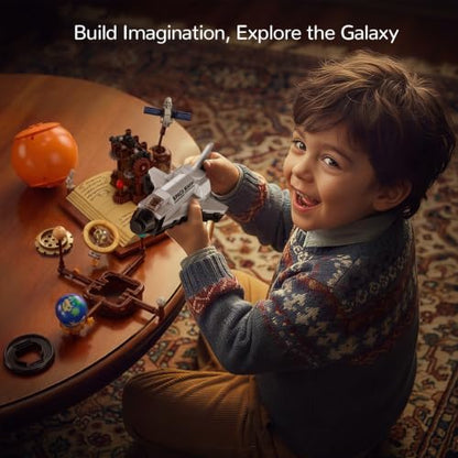 672Pcs Spinning Solar System Building Block Set, Rotating Planet Model Kit