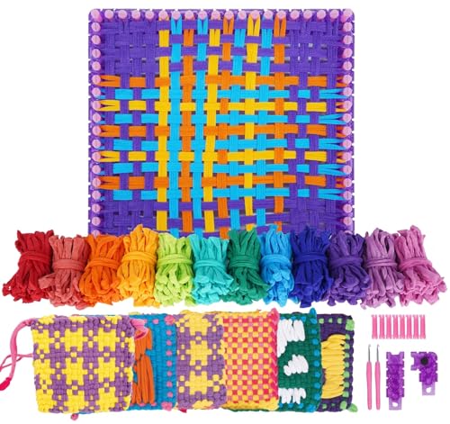 BLISSIQUEE Weaving Loom Kit for Kids – 288 Loops Potholder Craft Gift - color: Weaving Looms