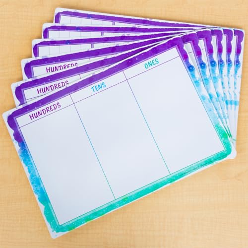 Really Good Stuff Ten-Frames & Place Value Dry-Erase Practice Mats