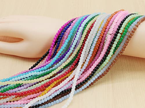 4mm Glass Beads 4700pcs Bulk for Jewelry Making - size: 4mm Mixed Set