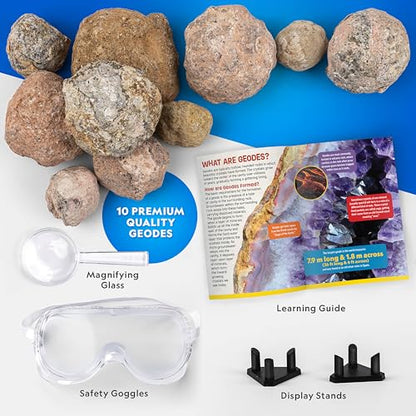 National Geographic Break Open 4 Geodes Earth Science Kit for Kids - style: 4 Geodes Kit