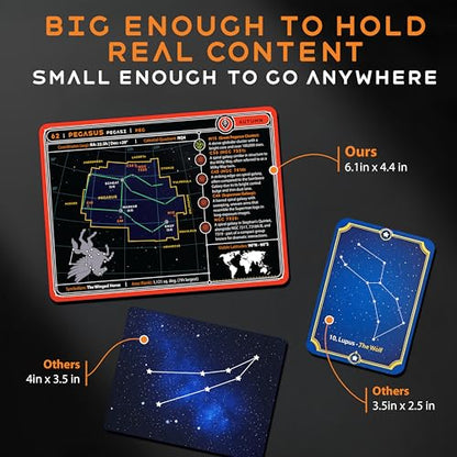 Stargazing Cards – Constellations, 88 Astronomy Flashcards