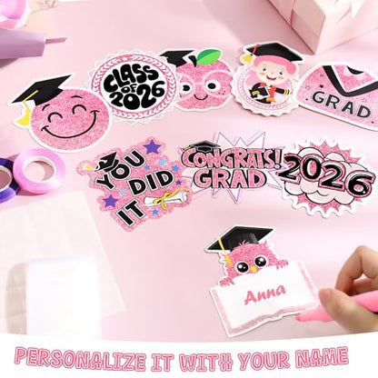 Candy Leis for Graduation 2026 - Pink Graduation Leis 2026 Candy Lei Tubing - color: Candy Leis - Pink