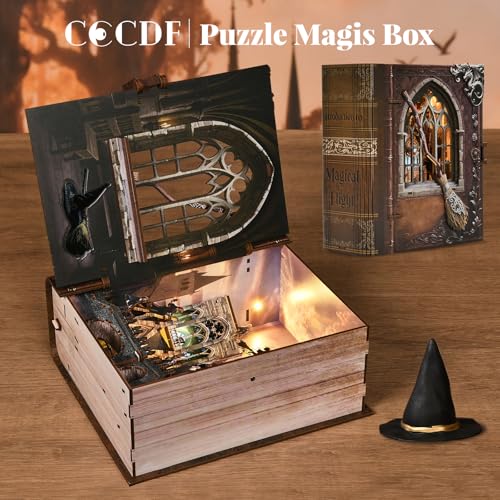 CCCDF Book Nook Kit, DIY 3D Wooden Puzzle for Adults - color: Introduction to Magical Flight