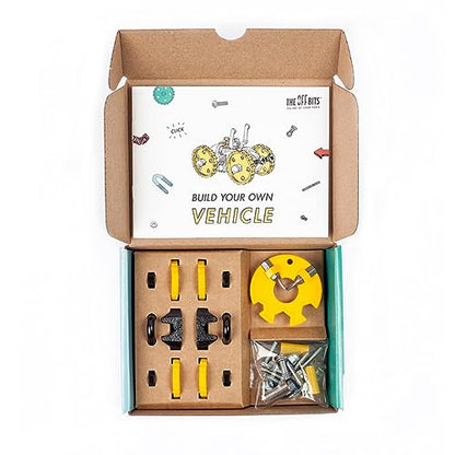 The Off Bits Building Toy - Yellow Vehicle Kit BlazeBit - Building & Construction Toy Tool Set for Kids Including Guide Book - Build-it-Yourself, Gift Ideas for Kids Boys & Girls - style: Modern