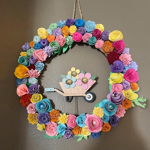 12 PCS 12 Inch Wooden Wreath Ring with Pre-Cut Holes, Versatile Unfinished Wood Wreath for Crafts, Easter, Home Decor, by GNIEMCKIN
