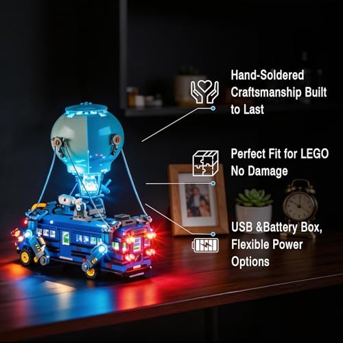 Vaodest LED Light for Lego Fortnite Battle Bus 77073 Set - style: 77073 Battle Bus Set