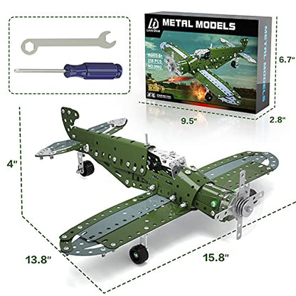 Lucky Doug Building Toys Model Airplane Set - DIY Building Stem Projects Toys for Kids Boys Ages 8-12, Assembly Science Toys for Model Fans - style: 9902