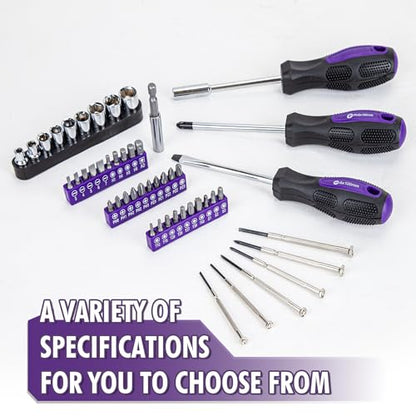 CARTMAN 148-Piece Automotive And Household Tool Set, Purple Repair Kit Case - color: Purple