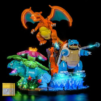 LED Lighting Compatible with LEGO Venusaur, Charizard and Blastoise 72153 - JUST Lights,Light Kit Compatible with LEGO 72153,NOT Included The Model