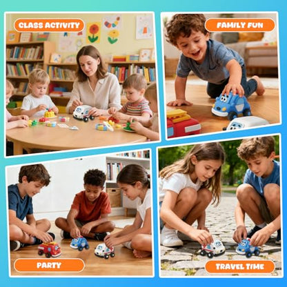 Air Dry Clay Kit for Kids - 3 Boxes Pull Back Car Making - color: City Rescue Team