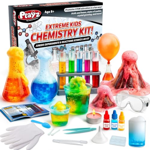 Playz Extreme Chemistry Educational Science Kits for Kids Age 8-12