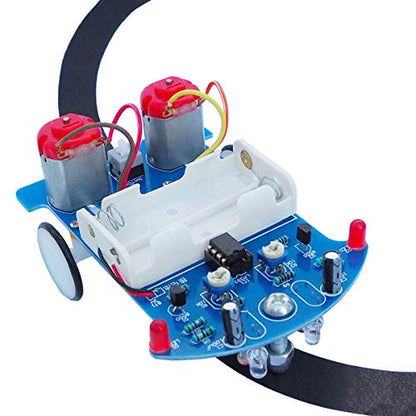 Soldering Project kit Solder Learning Practice for School Electronic Education, Great Fun DIY Kit for Electronics Hobbyists and Trainer (D2-5 Smart Car Kit) - color: 1 Pack D2-5 Smart Car Kit