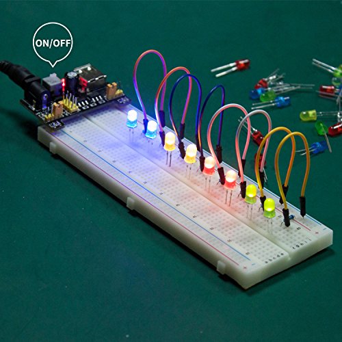 Miuzei Electronics Component Kit with Breadboard Compatible with Arduino