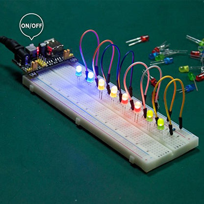 Miuzei Electronics Component Kit with Breadboard Compatible with Arduino