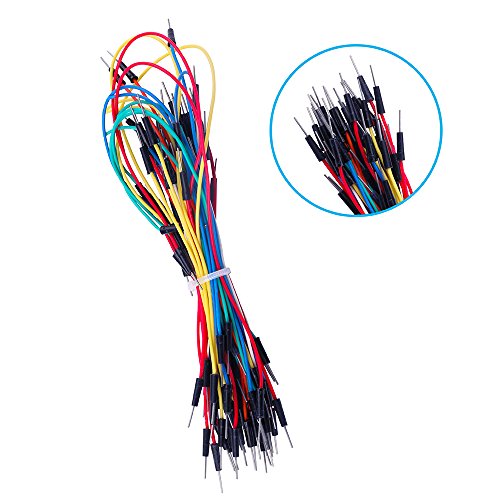 ELEGOO 130pcs Solderless Flexible Breadboard Jumper Wires, Male-to-Male
