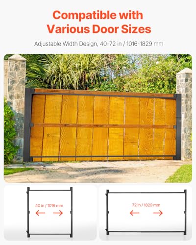 VEVOR Gate Building Kit, Fits 40 to 72 in Wide Openings, Up from 4 to 5 ft High Fence, Adjustable Gate Building Kit, Anti Sag Full Gate Frame Kit with Latch Lock and Screws, for Wooden Fence, Iron - size: 40"-72" wide openings, 4'-5' high