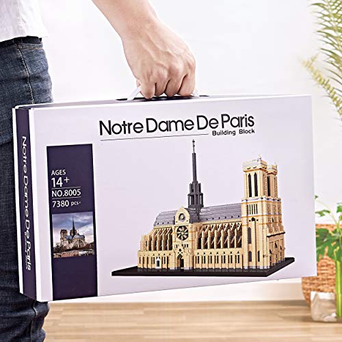 YaJie Notre Dame de Paris Micro Building Blocks Set, 7380 PCS Model Kit - color: Paris 1