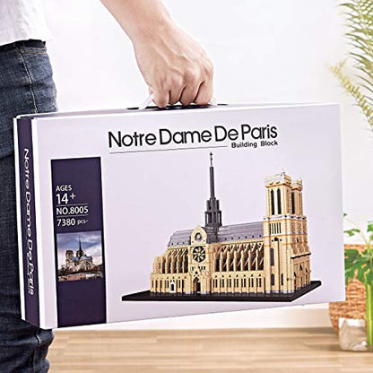 YaJie Notre Dame de Paris Micro Building Blocks Set, 7380 PCS Model Kit - color: Paris 1