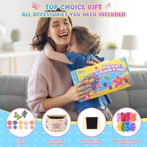 Zefy Poke Art Flower Bouquet, Mess-Free Arts and Crafts for Kids