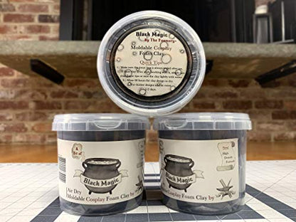 The Foamory Black Cosplay Foam Clay (300g) High Density Air Dry Craft Clay - color: Black, size: 300g