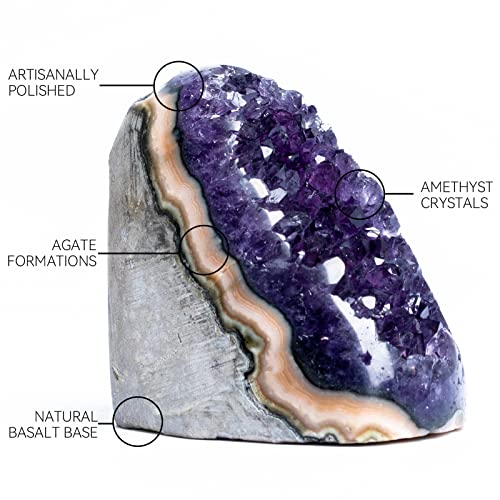 0.5-1 lb Natural Amethyst Geode, AA Grade Healing Crystal - size: 0.5 Pound-1 Pound