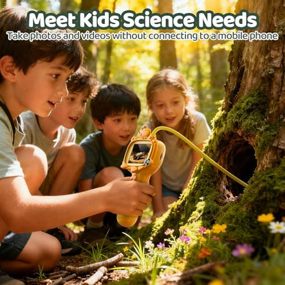 Dinosaur Borescope Snake Camera Toy: Kids Outdoor Toy Kits Birthday Gift - color: Orange
