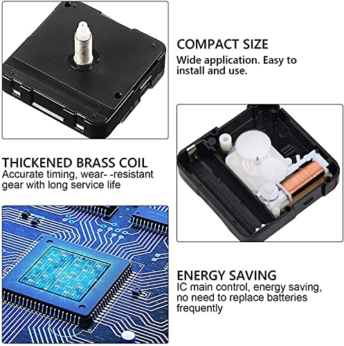 YOGINGO 6Pcs Quartz Clock Mechanism Kit, Wall Clock Mechanisms Mattery Powered Replacement, Clock Movement Parts Motor Replacement DIY Repair Parts with 6 Set Hands (No Battery) - size: 3 pairs 16mm + 23mm Clock Mechanisms