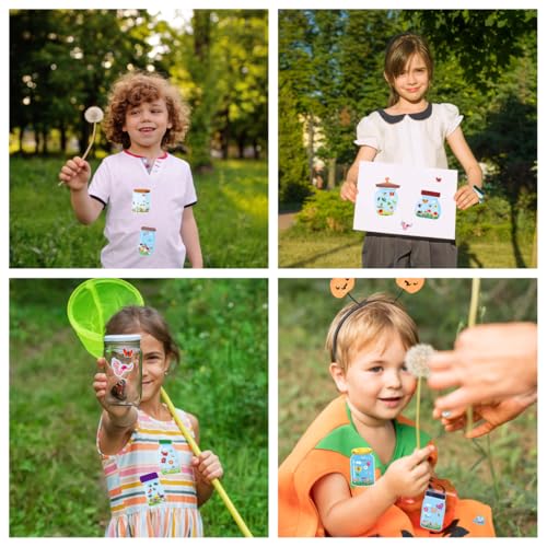 Bug Jar Make a Face Stickers 24 Sheets, Insect Crafts for Kids - color: Bugjar