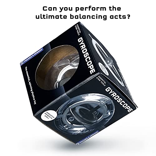 Thames & Kosmos Gyroscope | Essential STEM Tools | Classic Physics Science Toy for Kids & Adults | Experiments in Motion, Forces & Gravity | Includes Clear Sphere Stand & Storage Case | Ages 8+