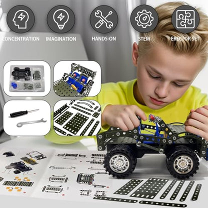 290 Pcs Metal Model Race Car & 283 Pcs Metal Model Car Kits, Erector Set, Building Toys, STEM Kits