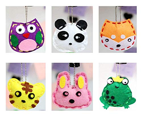 Adam Victor Kids DIY- First Sewing Kit for Kids, Learn to Sew DIY Craft Kits, Lovely Animals Style- Frog, Owl, Fox, Rabbit, Panda and Tiger, Ages 12+ - color: orange