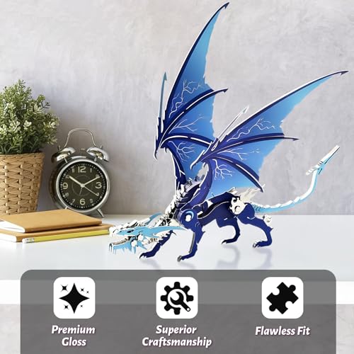 3D Metal Model Kits Ice Dragon Art Craft Gifts Toys for Adult - color: A3-ice Dragon