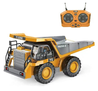 Remote Control Dump Truck RC 1/20 Fully FunctionalEngineering Vehicle, 9 Channel Dump Truck Toy 2.4Ghz with Lights andSounds, for Kids Aged - color: Dump Truck*1