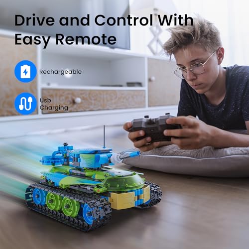 Sillbird 12-in-1 Solar Robot Toys & Robot Building Kit with Remote Control for Boys, Christmas STEM Robotics Technic Toy, Birthday Creative Gifts for Kids Ages 8-14