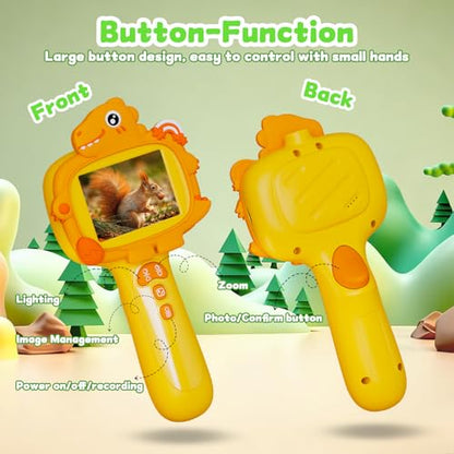 Kids Borescope Camera with Light, STEM Educational Toy, Orange - color: Orange