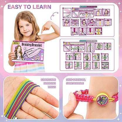 Friendship Bracelet Making Kit for Girls Ages 6-12, DIY Jewelry Craft Toy - color: Purple