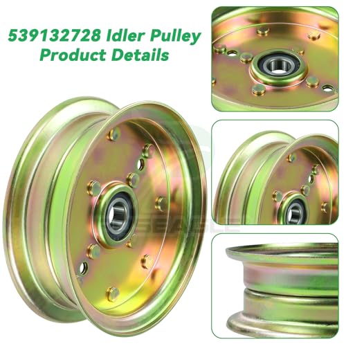 532196104 Idler Pulley with 539132728 Idler Pulley for Z246 Mowers - size: 1x196104+1x539132728