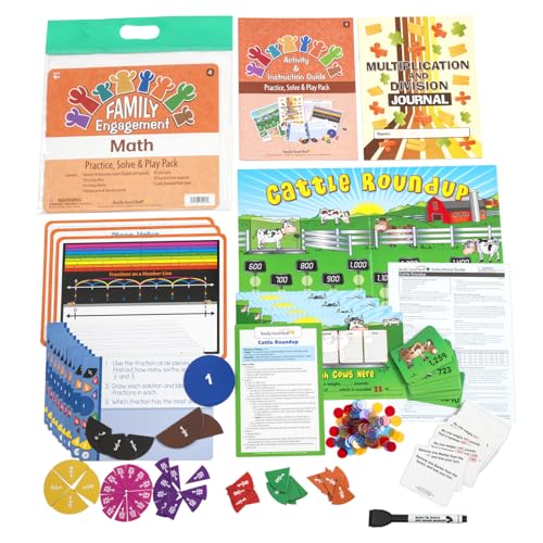 Really Good Stuff Family Engagement Math Kit, Fourth Grade: Practice - style: Fourth Grade