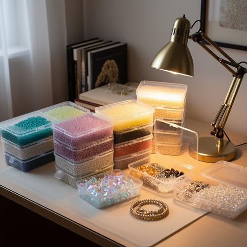 Rectangular Clear Plastic Storage Containers, 12 Pack - size: 4.5 x 3.3 x 1.1 inch