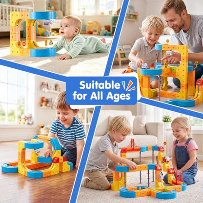 Gofunly Electric Train Set for Kids: 159 Pcs 3D Flexible Race Track Kit
