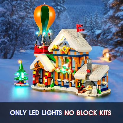 Vaodest LED Light for Lego 10339 Santa's Post Office, Christmas Décor Lights Set,Design and Configuration Compatible with Model 10339 (LED Light Only, Not Building Block Kit)