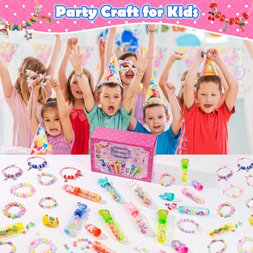 Ulema 24Pack Bracelet Wands,Charm Bracelet Jewelry Making Kit,Arts Crafts for Kids, Party Favors Return Gifts Birthday Gifts for Girls Friendship Bracelet Kit Goodie Bags.