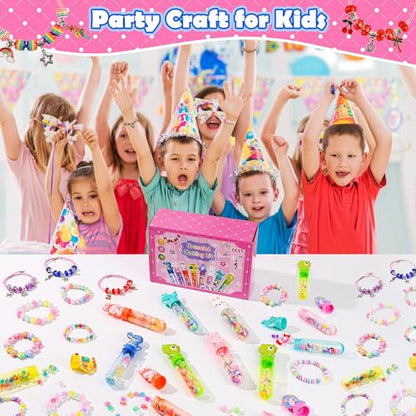 Ulema 24Pack Bracelet Wands,Charm Bracelet Jewelry Making Kit,Arts Crafts for Kids, Party Favors Return Gifts Birthday Gifts for Girls Friendship Bracelet Kit Goodie Bags.