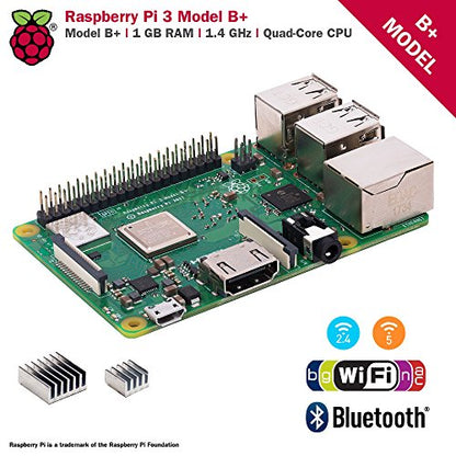 CanaKit Raspberry Pi 3 B+ (B Plus) with Premium Clear Case and 2.5A Power Supply