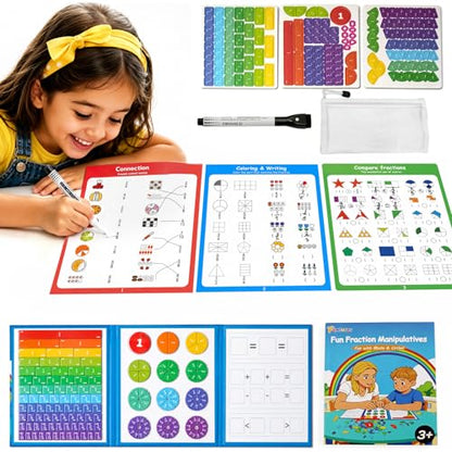 Magnetic Fraction Educational Puzzle & Homeschooling Math Manipulatives
